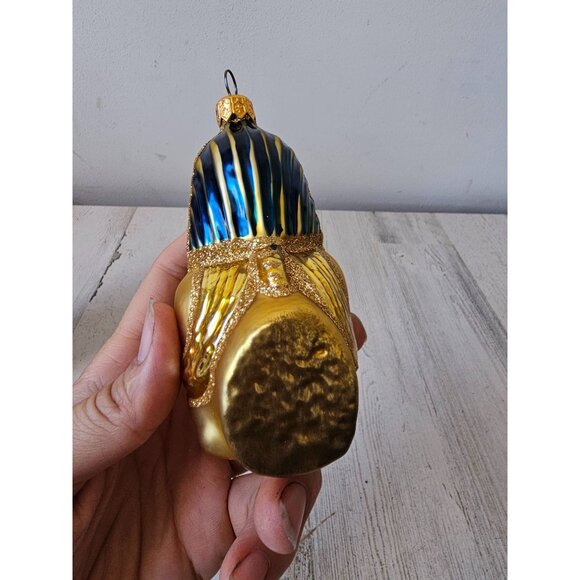polonaise Egyptian princess sphinx gold ornament glass Xmas tree - Picture 4 of 9